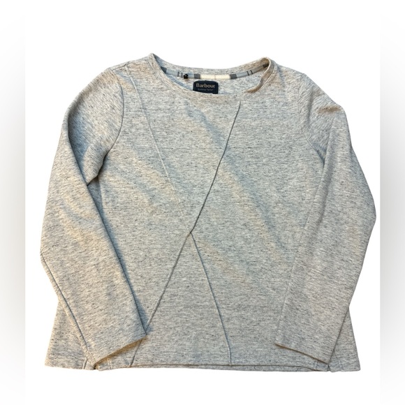 Barbour Tops - Barbour Summer Tartan Highland Overlayer Gray Crew Neck Sweatshirt‎ sz 6
